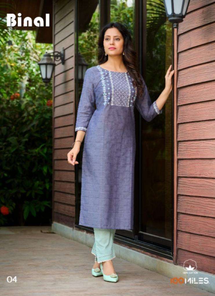 100 MILES BINAL COTTON KURTIS WITH PENT LATEST CATLOGE