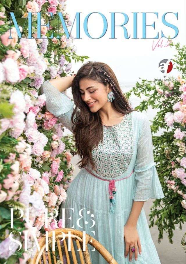 ANJU FABRIC MEMORIES VOL-2 COTTON PATYWEAR GOWN CATLOGE