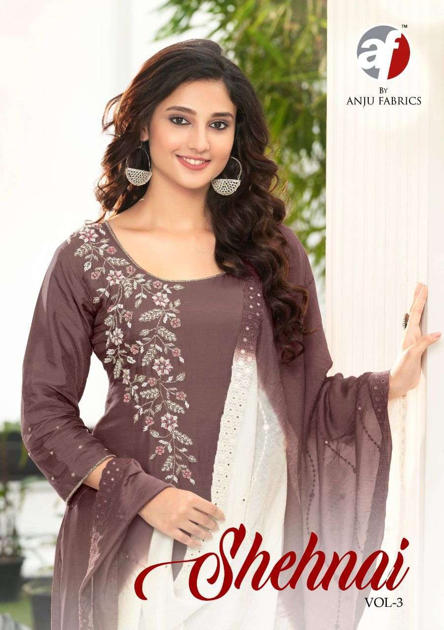 ANJU FABRIC SHEHNAI VOL 3 VISCOSE DOLA SILK WHOLESALE CATLOG