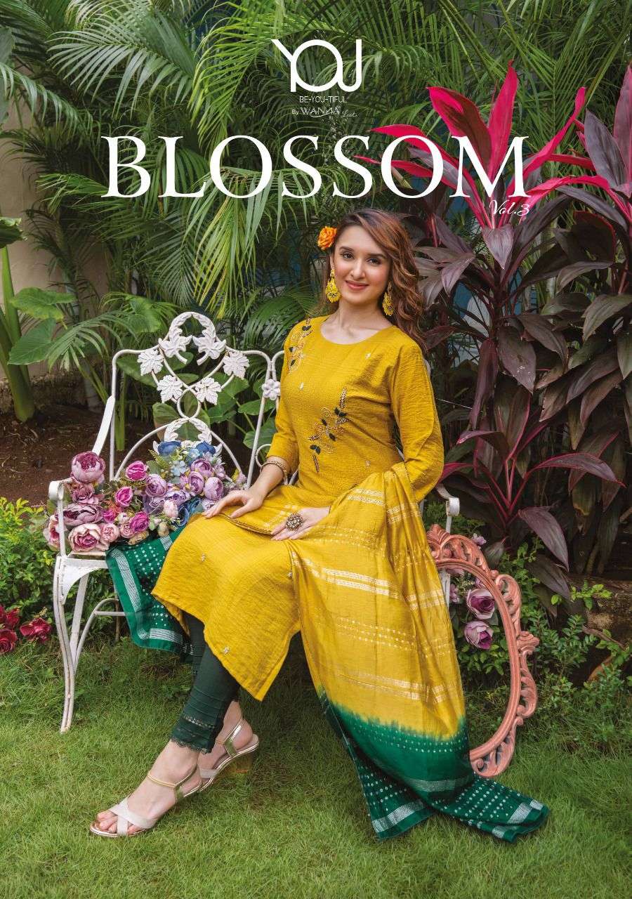 WANNA BLOSSOM VOL-3 FANCY KURTIS BOTTOM WITH DUPATTA LATEST CATLOGE 