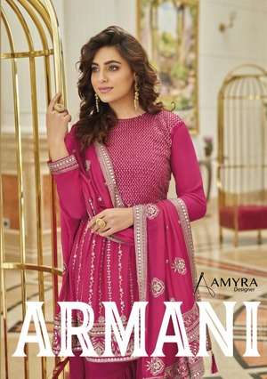 AMYRA DESIGNER - ARMANI TOP SHARARA DUPATTA