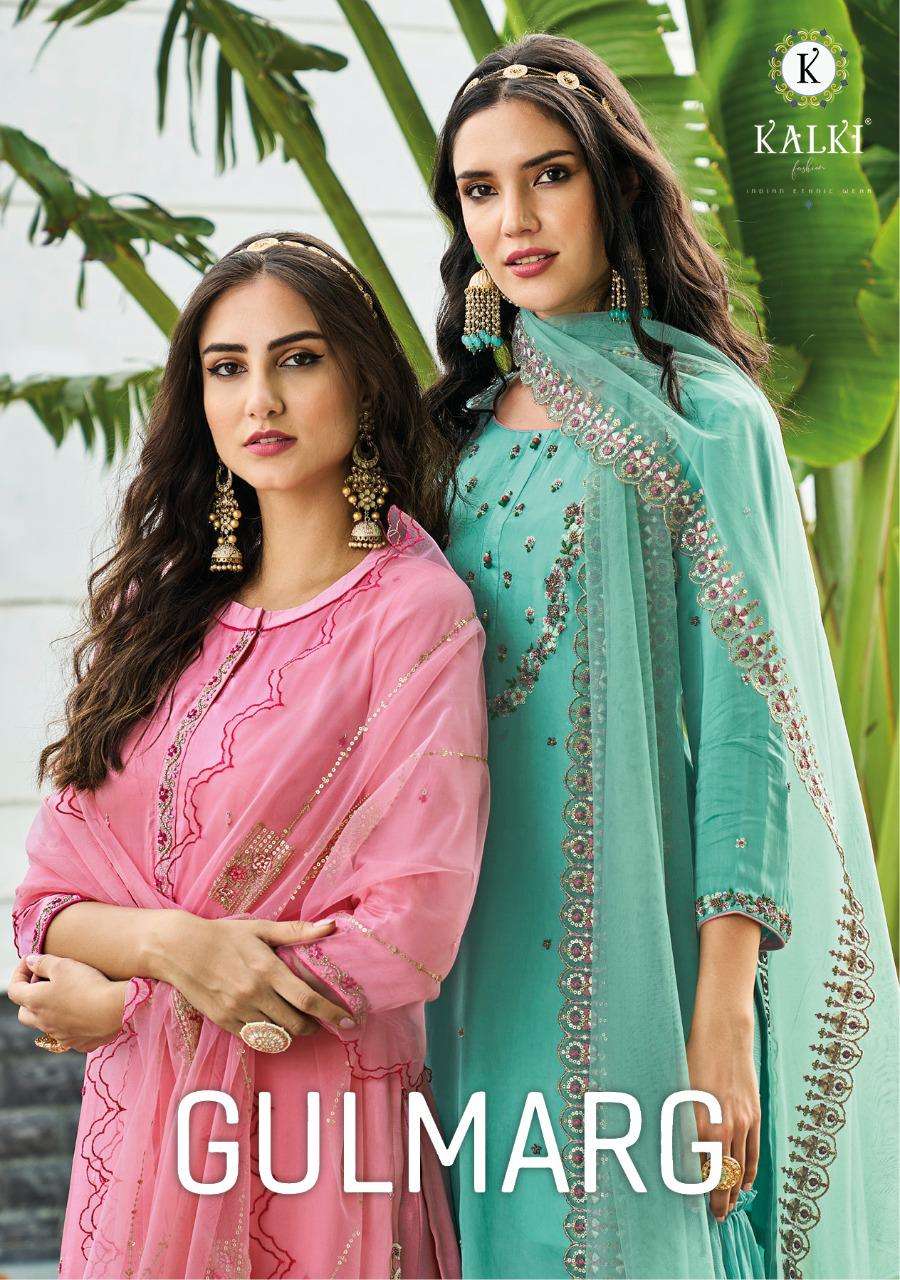 KALKI GULMARG KURTIS WITH SHARARA DUPATTA CATALOG