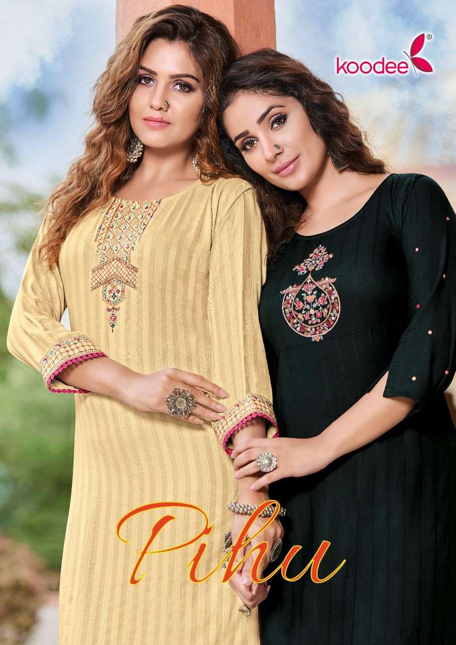 KOODEE PIHU VOL- 1 VISCOS KURTI WHOLESALE CATLOGE 