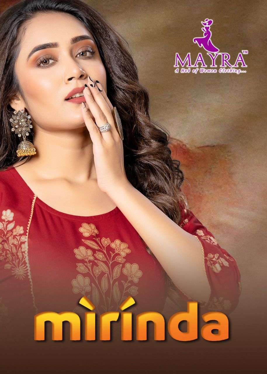 MAYRA MIRINDA RAYON PRINTED KURTIS WHOLESALE CATLOGE 