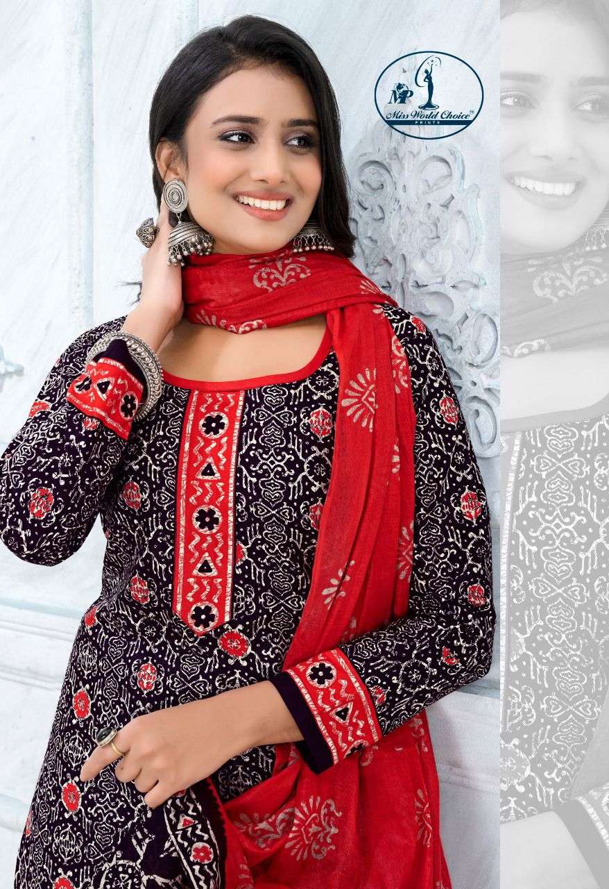 MISSWORLD BATIK  COTTON SUIT DRESS MATERIAL WHOLESALE CATLOGE 