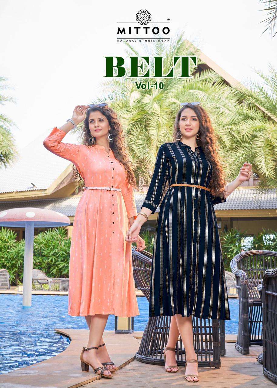 MITTOO BELT VOL-10 RAYON FAIR KURTIS LATEST COLLECTION