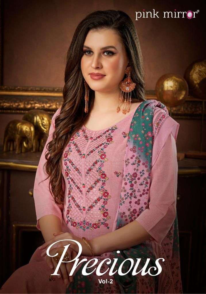 PINK MIRROR PRECIOUS-2 KURTI PANT WITH DUPATTA WHOLESALER IN SURAT