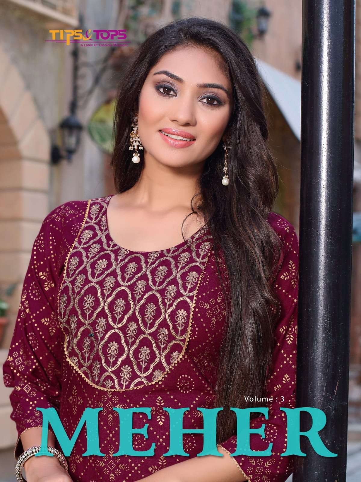 TIPS & TOPS MEHER VOL 03 Festival Wear Fancy Kurti Palazzo Sets