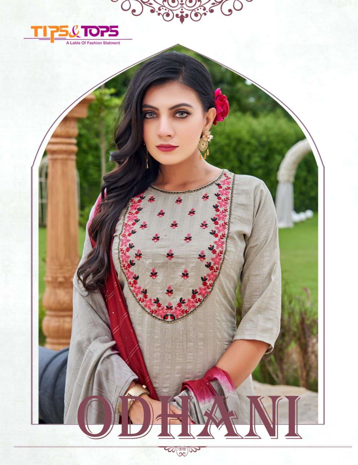 TIPS & TOPS ODHANI KURTI BOTTOM DUPATTA LATEST COLLECTION 