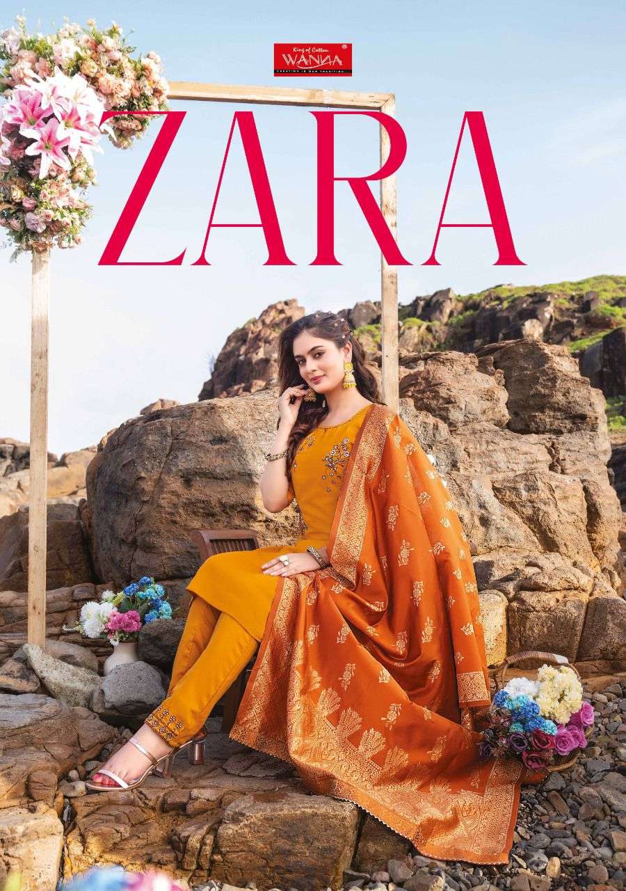 WANNA ZARA  FANCY KURTIS BOTTOM WITH DUPATTA LATEST CATLOGE 