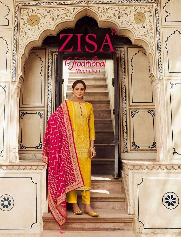 ZISA TRADITIONAL MEENAKARI LATEST CATLOGE WHOLESALE 