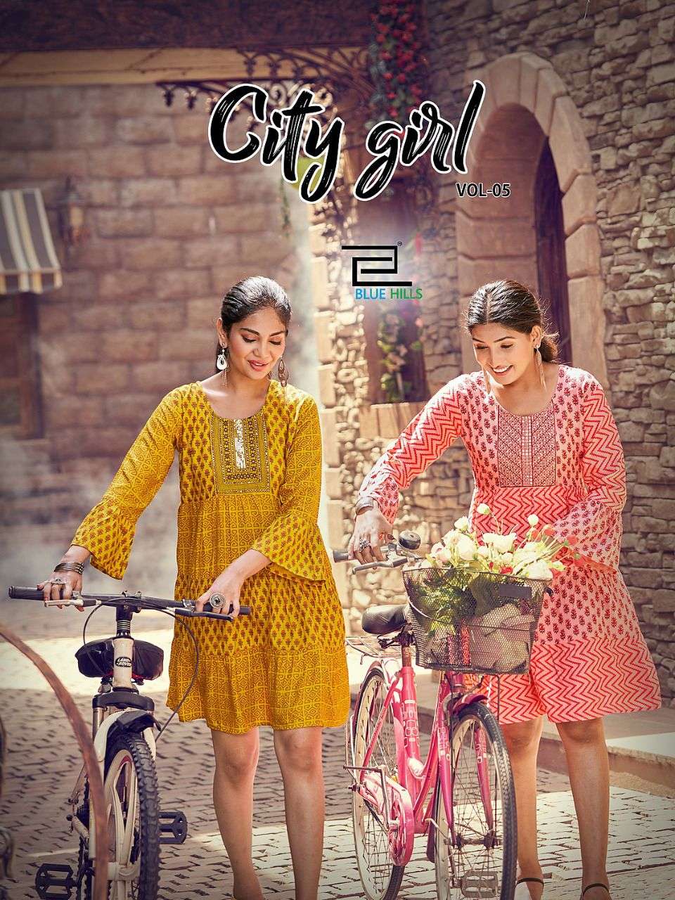 BLUE HILLS CITY GIRL VOL-5  RAYON TUNICS LATEST  WHOLESALE CATLOGE 