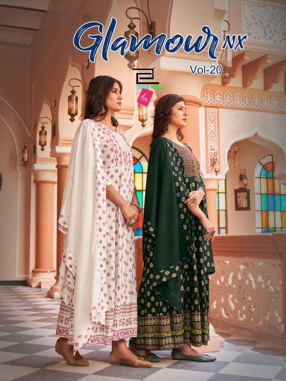 BLUE HILLS GLAMOUR VOL 20 RAYON GOWN WITH DUPATTA WHOLESALER