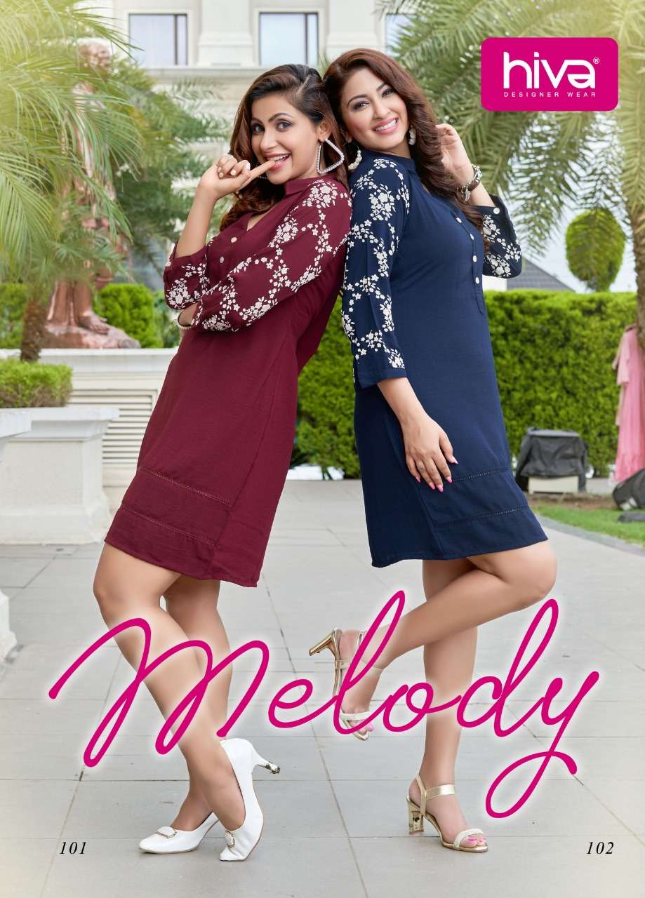 HIVA MELODY LYCRA KURTIS WHOLESALE LATEST CATLOGE 