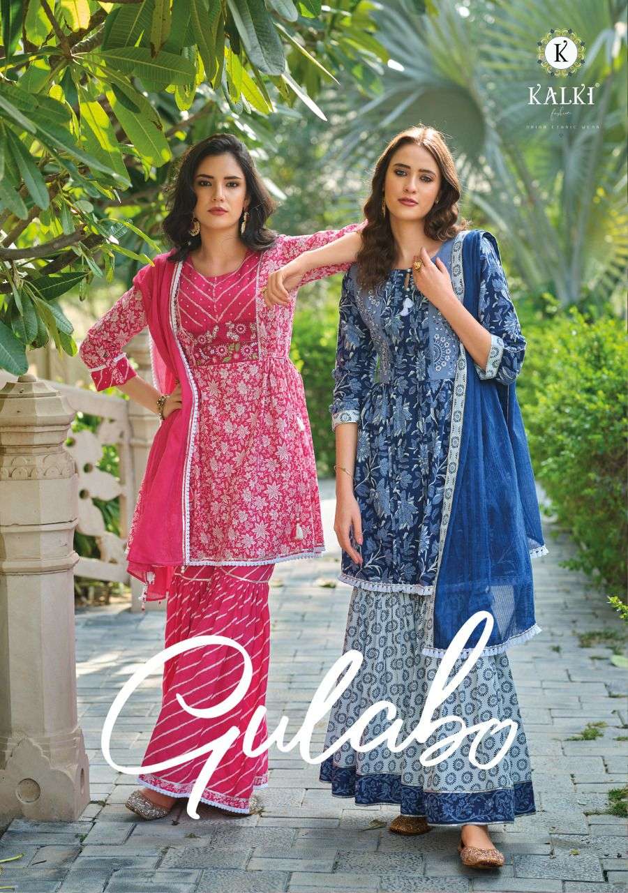 KALKI FASHION GULAB PURE COTTON KURTI CATLOGE WHOLESALE CATLOGE 