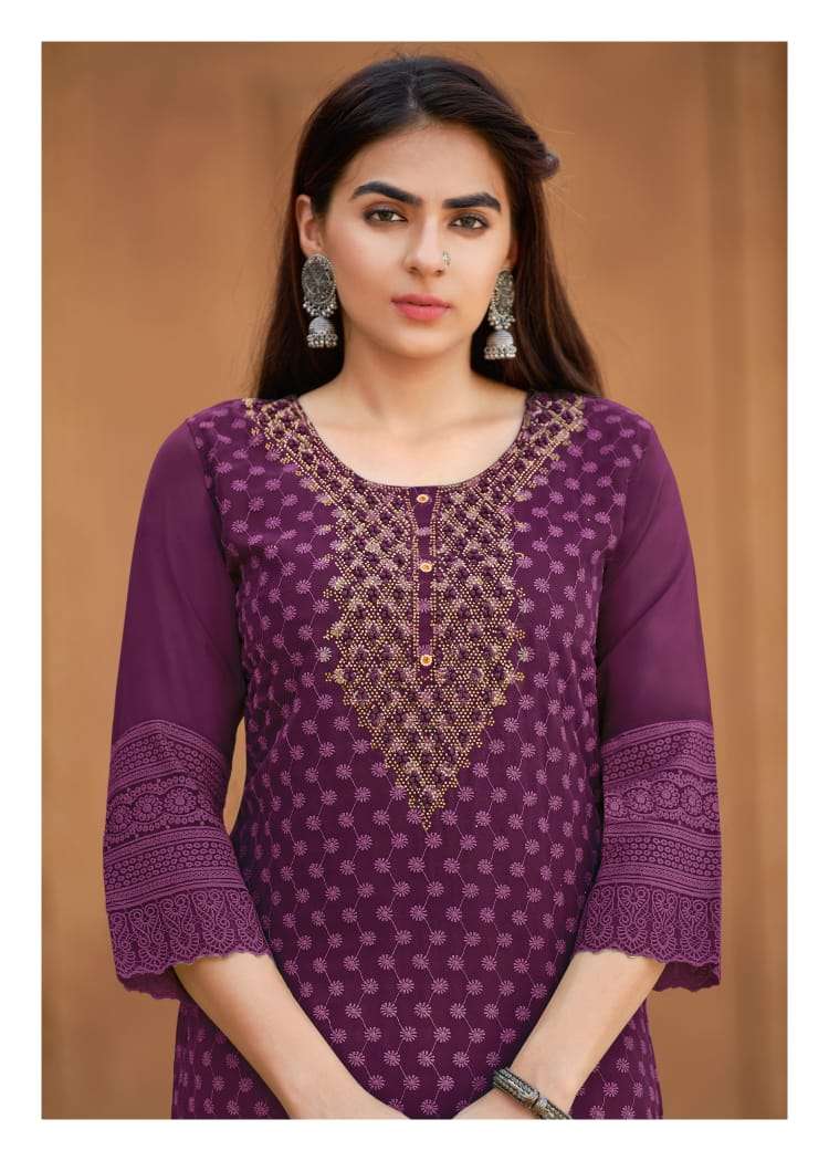 KUMB VIBER VOL 3 HEAVY GEORGETTE SHIFFLI WORK FULL PAIR WHOLESALER