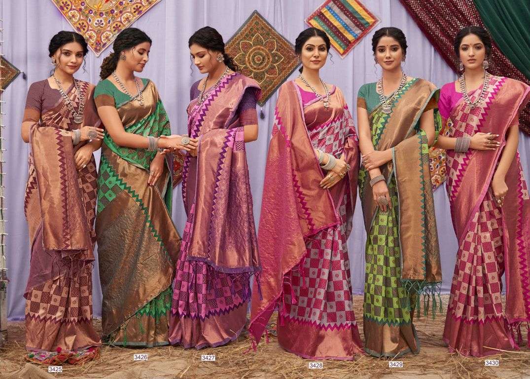 SANGAM PRINT KASIDA SILK COTTON SAREE CATALOG WHOLESALER