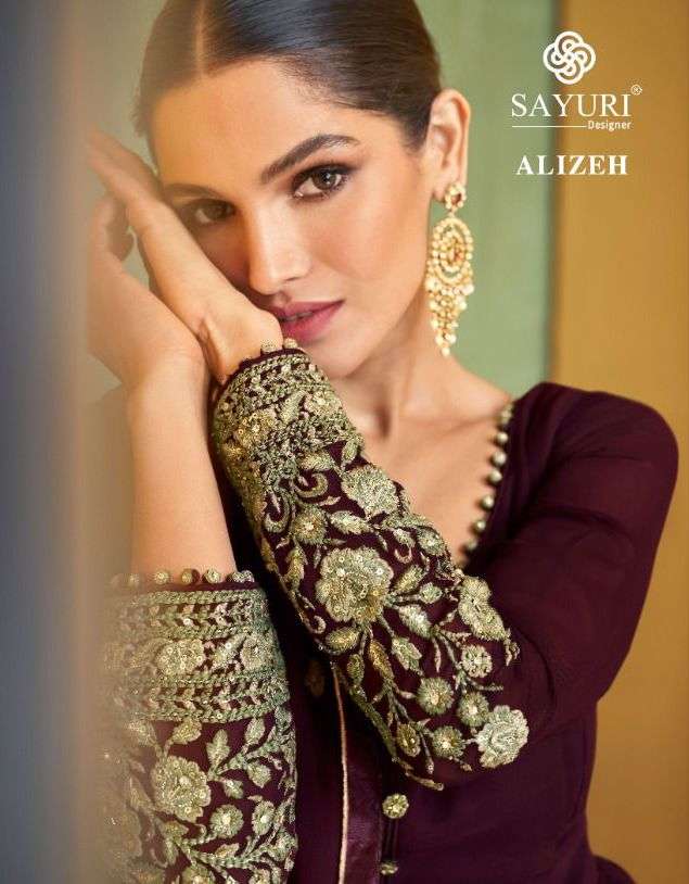 SAYURI DESIGNER  ALIZEH  STITCHED GOWN CATALOG WHOLESALE DEALER