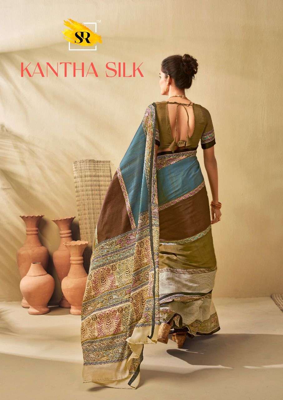 SR BRAND KANTHA TUSSLE SILK SAREE CATLOG WHOLESALE