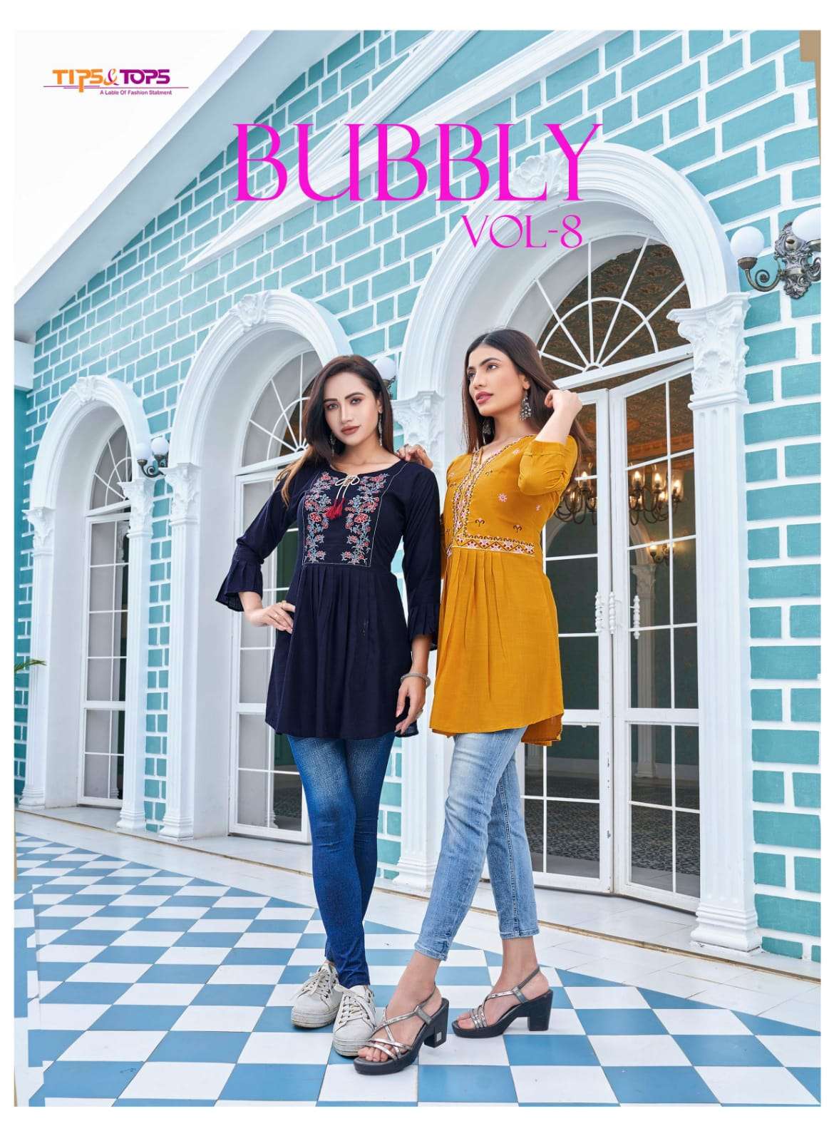 TIPS & TOPS BUBBLY VOL-8 RAYON TOP LATEST WHOLESALE CATLOGE