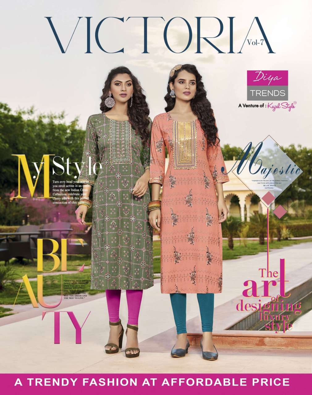 DIYA TRENDS VICTORIA VOL-7  RAYON KURTI  WHOLESALE CATLOGE