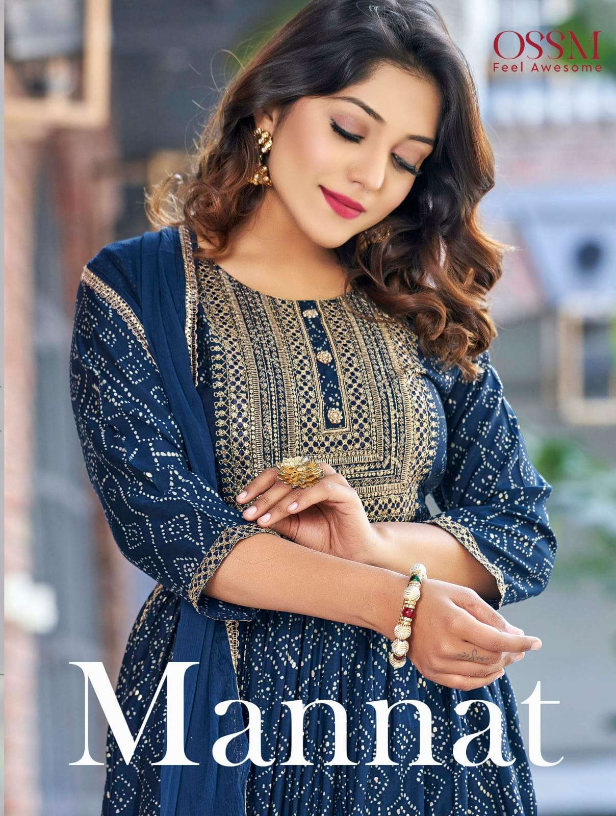 OSSAM MANNAT NAYRA CUT KURTI WITH PANT AND DUPATTA PAIR WHOLESALE CATALOUGE