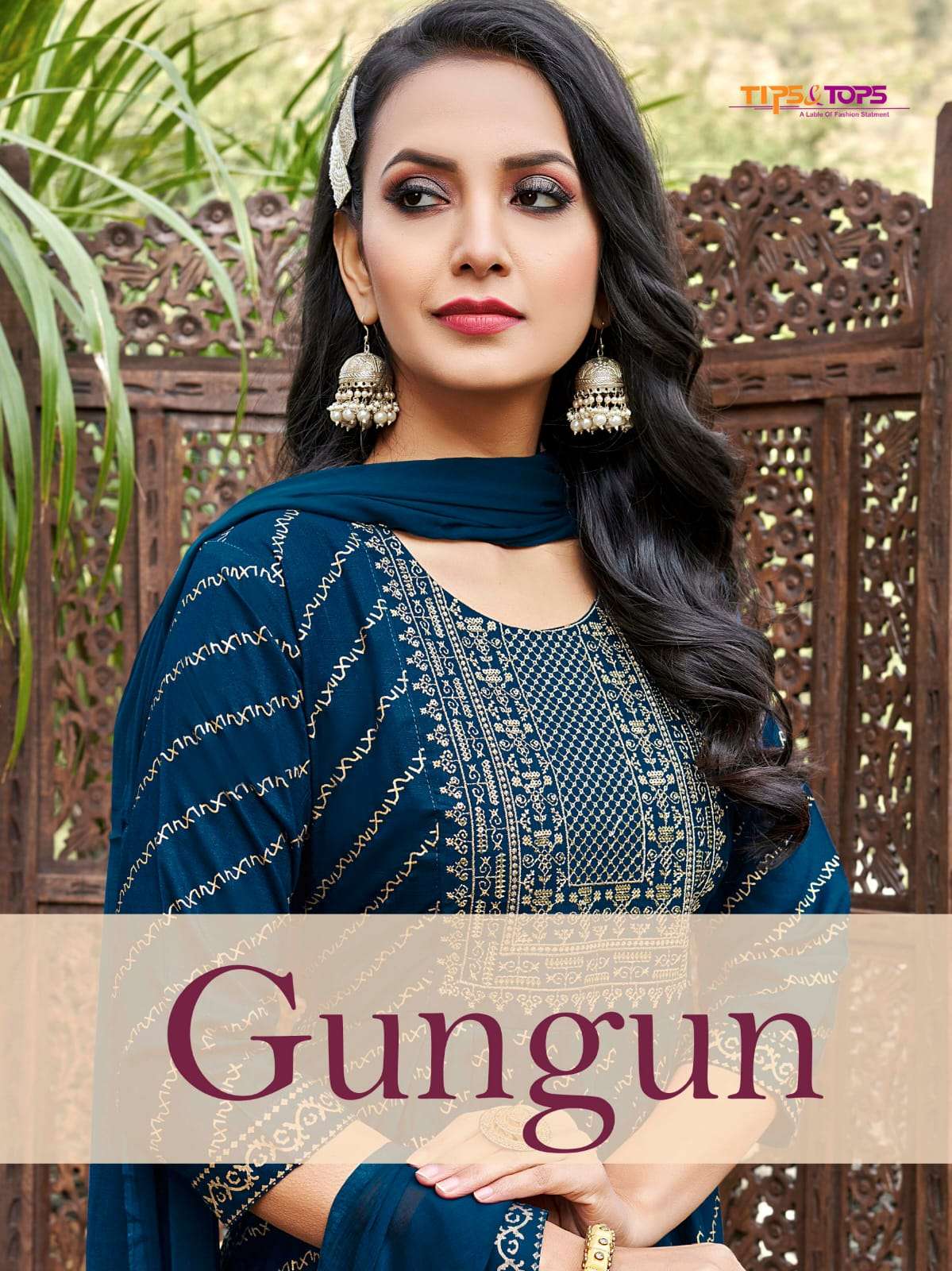 TIPS & TOPS GUNGUN  FESTIVE WEAR FANCY KURTI WITH BOTTOM & DUPATTA WHOLESALE CATLOGE 