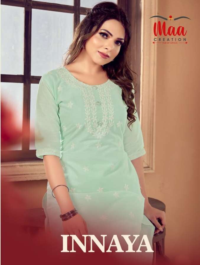 MAA CREATION INNAYA MUL COTTON KURTI WITH EMBROIDERY WHOLESALER