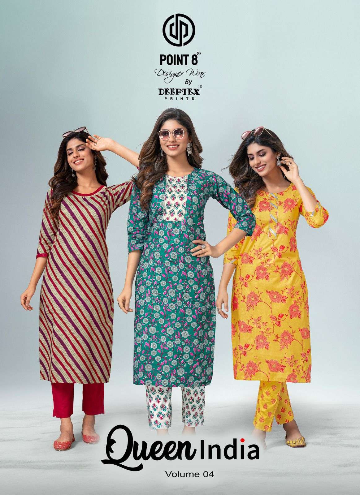  DEEPTEX QUEEN INDIA VOL 4 COTTON KURTI WITH PANT CATALOG WHOLESALER