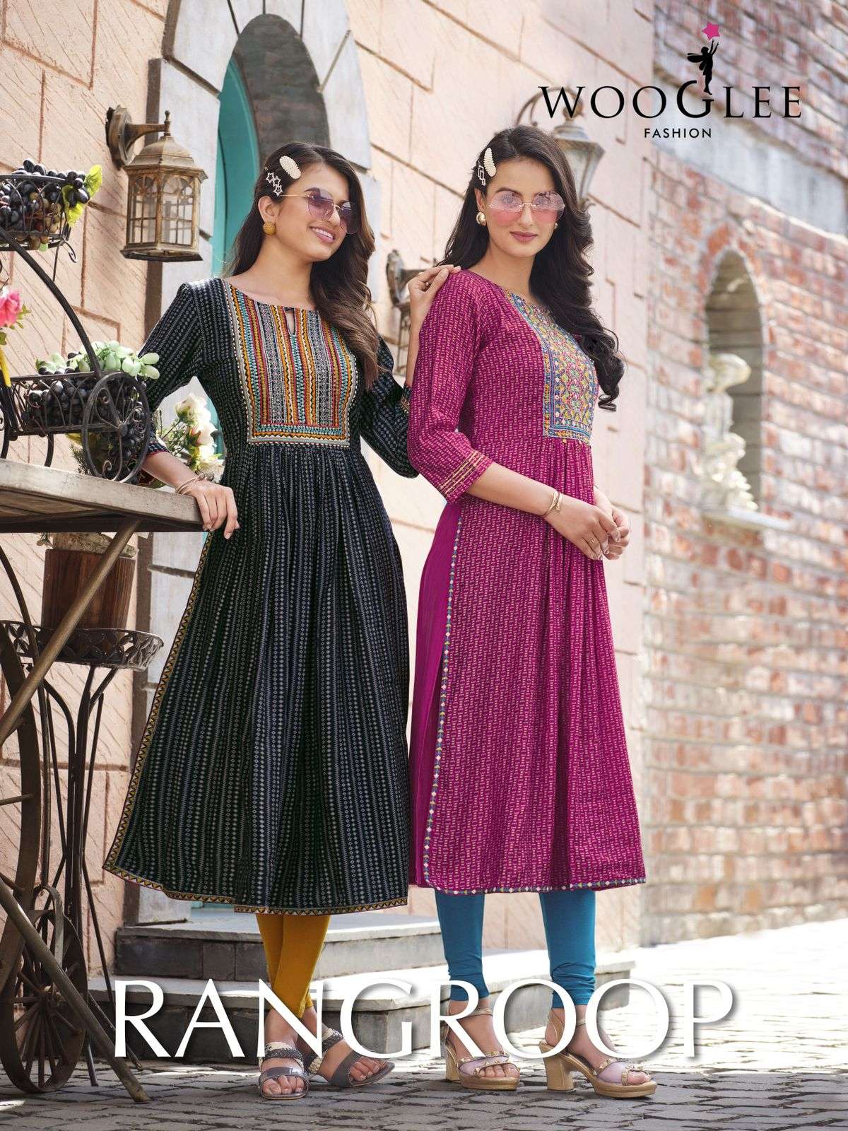 WOOGLEE RANG ROOP RAYON NAYRA KURTI CATALOG WHOLESALER