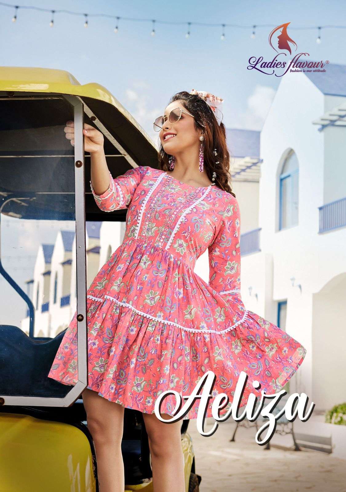 LADIES FLAVOUR AELIZA MUL COTTON TUNIC WHOLESALE CATLOGE 