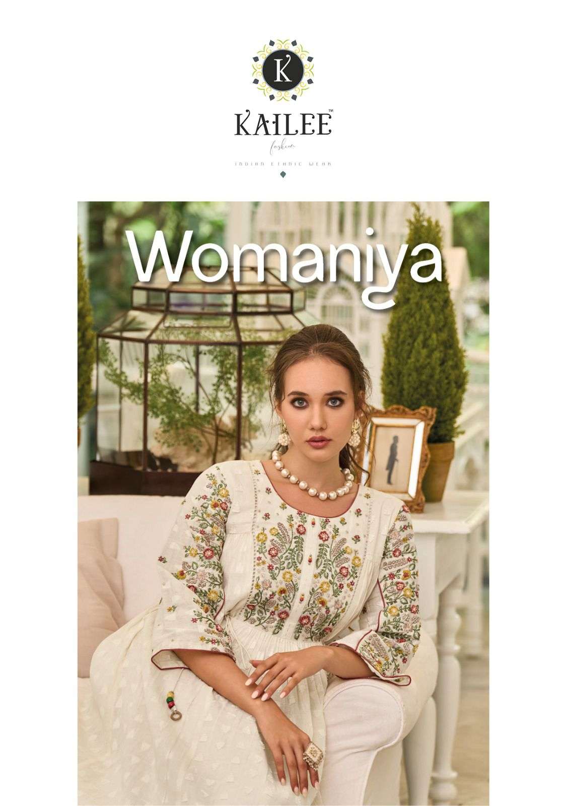 Kailee Womaniya Wholesale Pure  Cotton Readymade 2 Piece Gown Dupatta