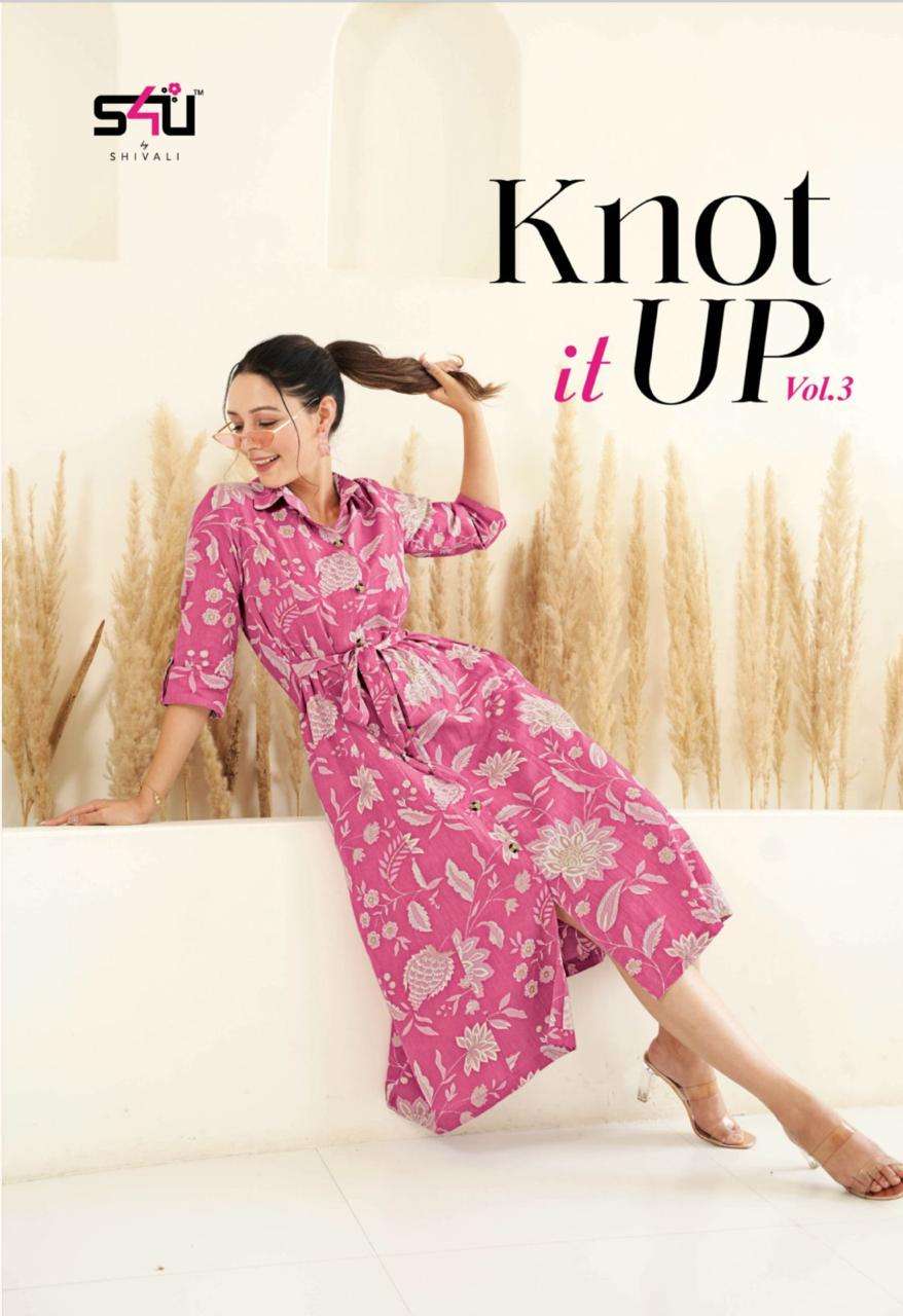 S4U KNOT IT UP VOL 3 COTTON FANCY KURTIS WHOLESALE COLLECTION 