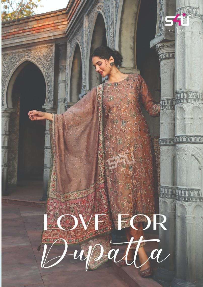 S4U LOVE FOR DUPATTA FANCY FABRIC KURTIS PENT DUPATTA CATLOG COLLECTION  