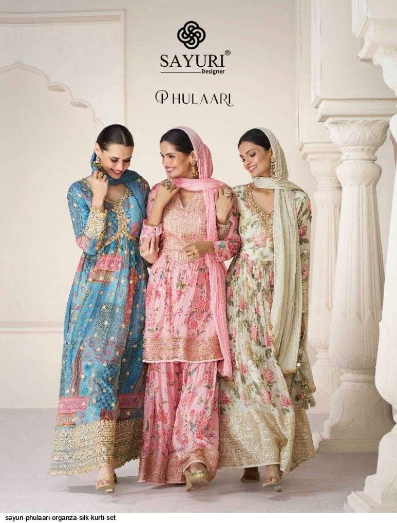 SAYURI DESIGNER PHULAARI SILK READYMADE SUIT LATEST WHOLESALE COLLECTION 