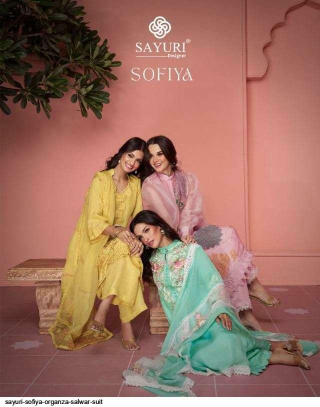 SAYURI DESIGNER SOFIA ORGENZA READYMADE SUIT WHOLESALE LATEST COLLECTION 