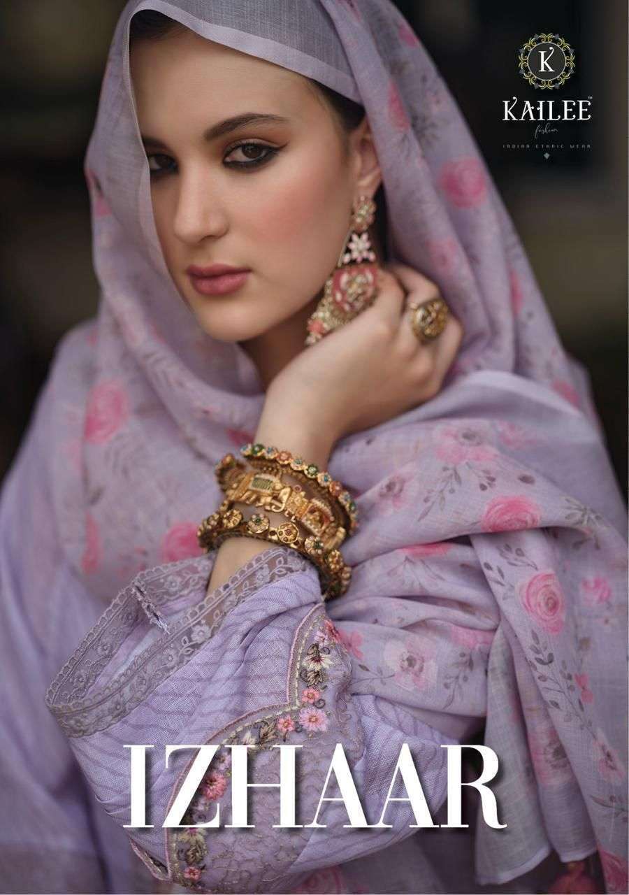 KAILEE FASHION IZHAAR LINEN PAKISTANI READYMADE SUIT LATEST COLLECTION 