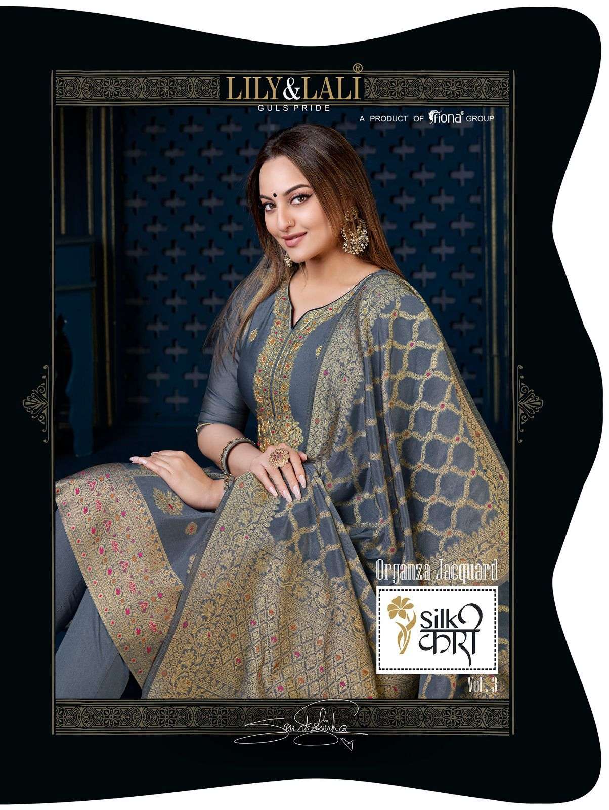 LILY & LALY SILK KARI VOL 3 JACQUARD READYMADE SUIT LATEST CATLOGE COLLECTION