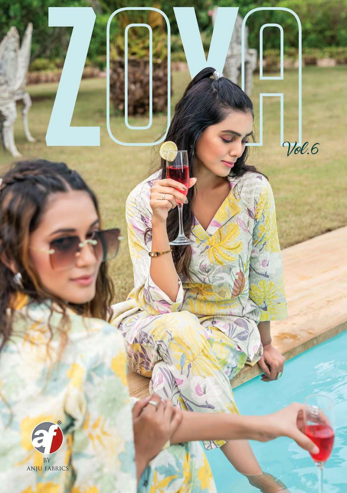 ANJU FABRIC ZOYA VOL 6 COTTON SCHIFFLI CORD SET LATEST COLLECTION WHOLESALE CATLOGE