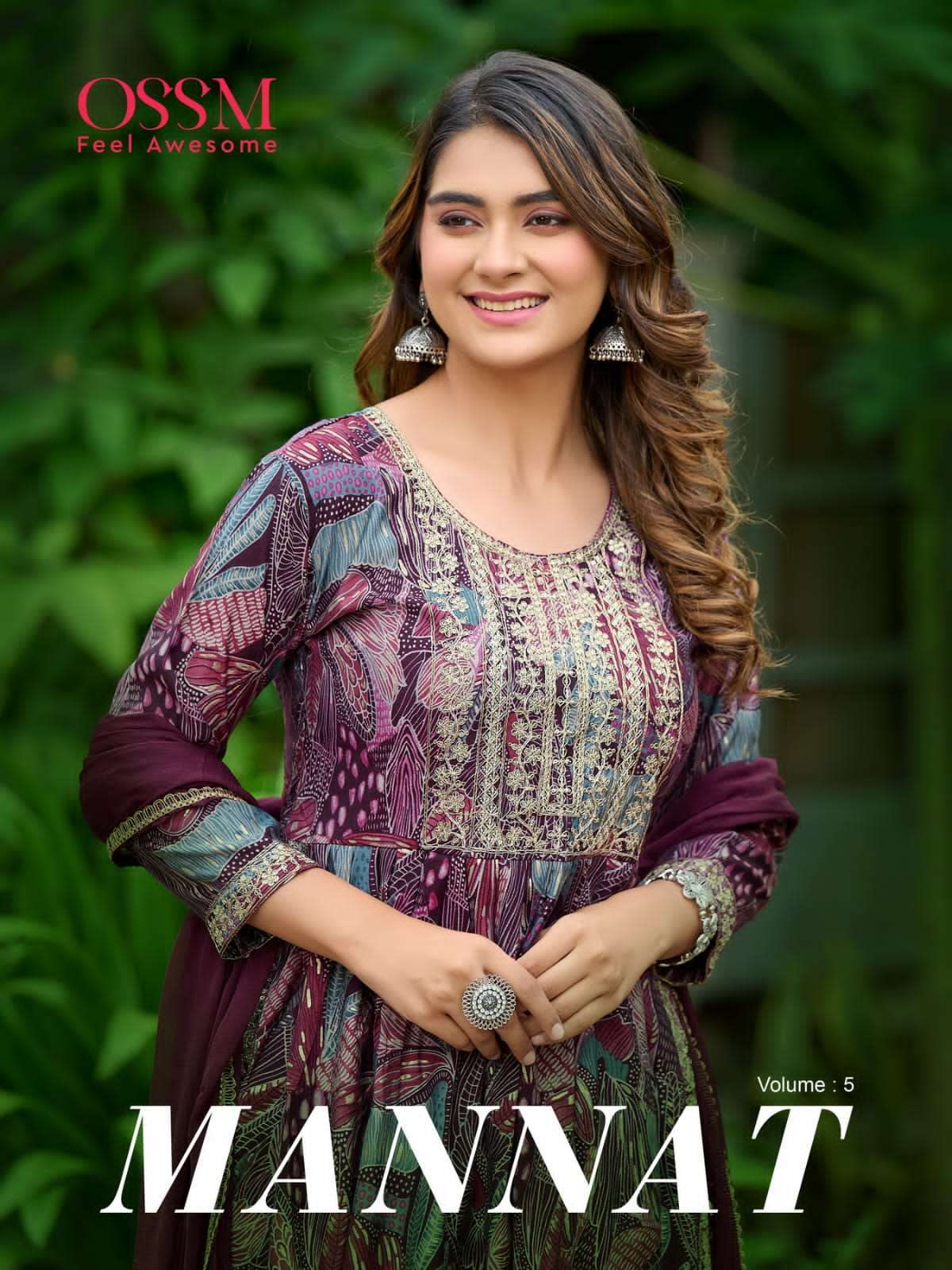 OSSM MANNAT VOL 5 CHANDERI READYMADE SUIT LATEST COLLECTION 