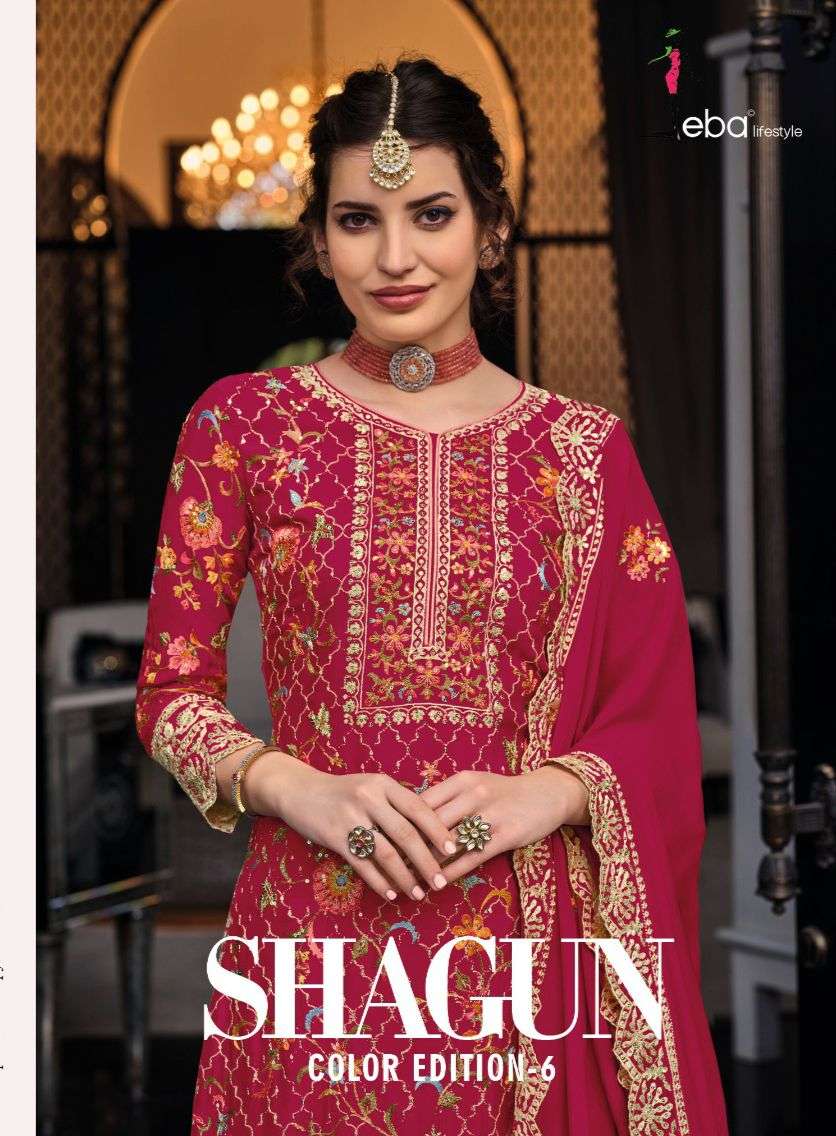 EBA SHAGUN PREMIIM SILK READYMADE SUIT LATEST WHOLESALE COLLECTION  