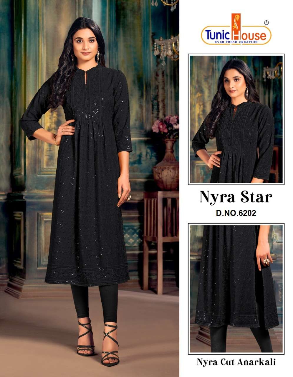 TUNIC HOUSE NYRA STAR LUCKNOWI KURTIS LATEST COLLECTION 