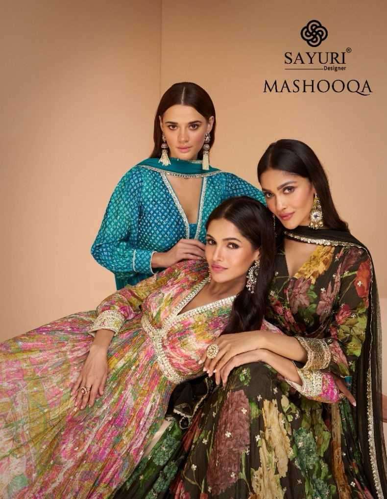 SAYURI BY MASHOOQA DESIGNER GOWN WITH DUPATTA LATEST COLLECTION 