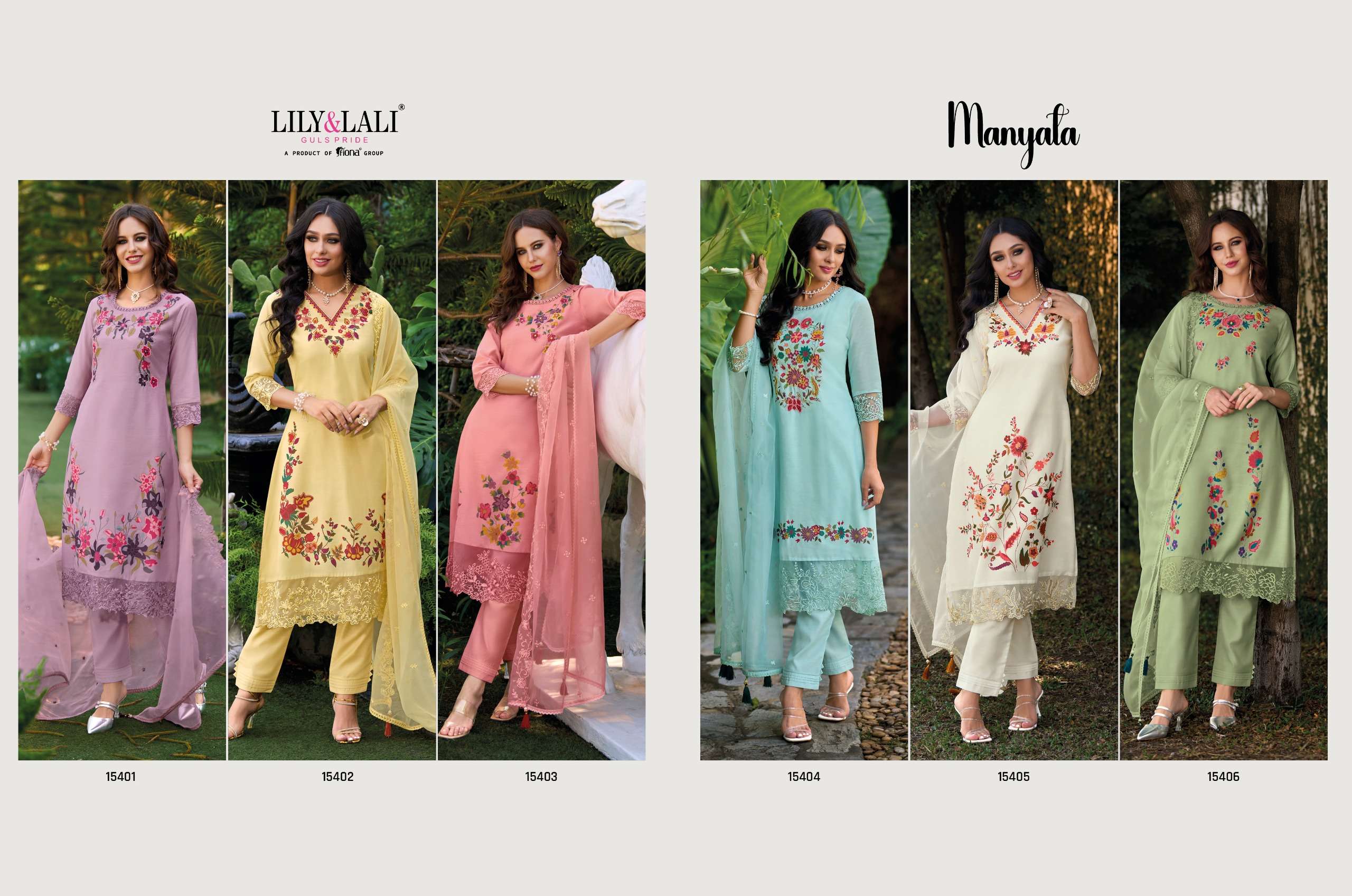 LILY & LALI MANYATA CHANDERI READYMADE SUIT WHOLESALE LATEST COLLECTION 