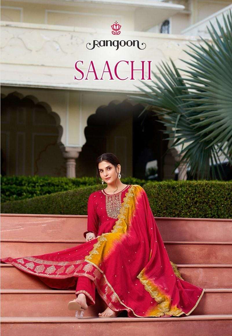 RANGOON SAACHI VISCOSE READYMADE ANARKALI SUIT LATEST COLLECTION 