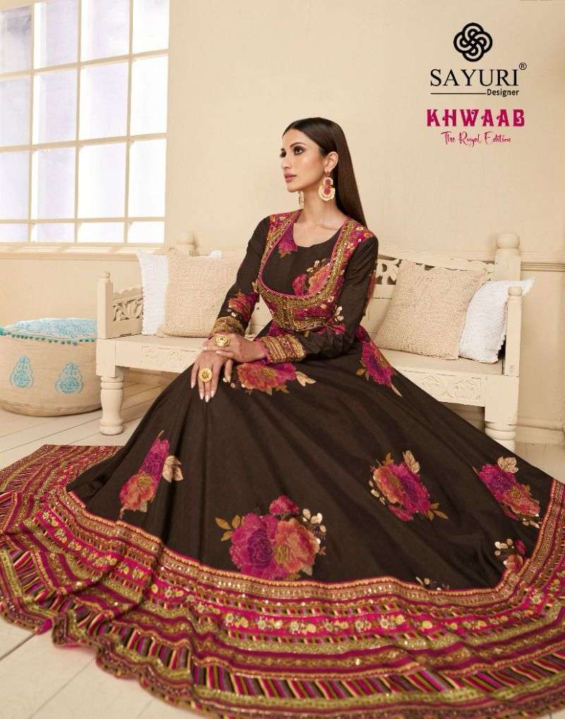 SAYURI KHWAAB PARTYWEAR GOWN LATEST WHOLESALE COLLECTION 