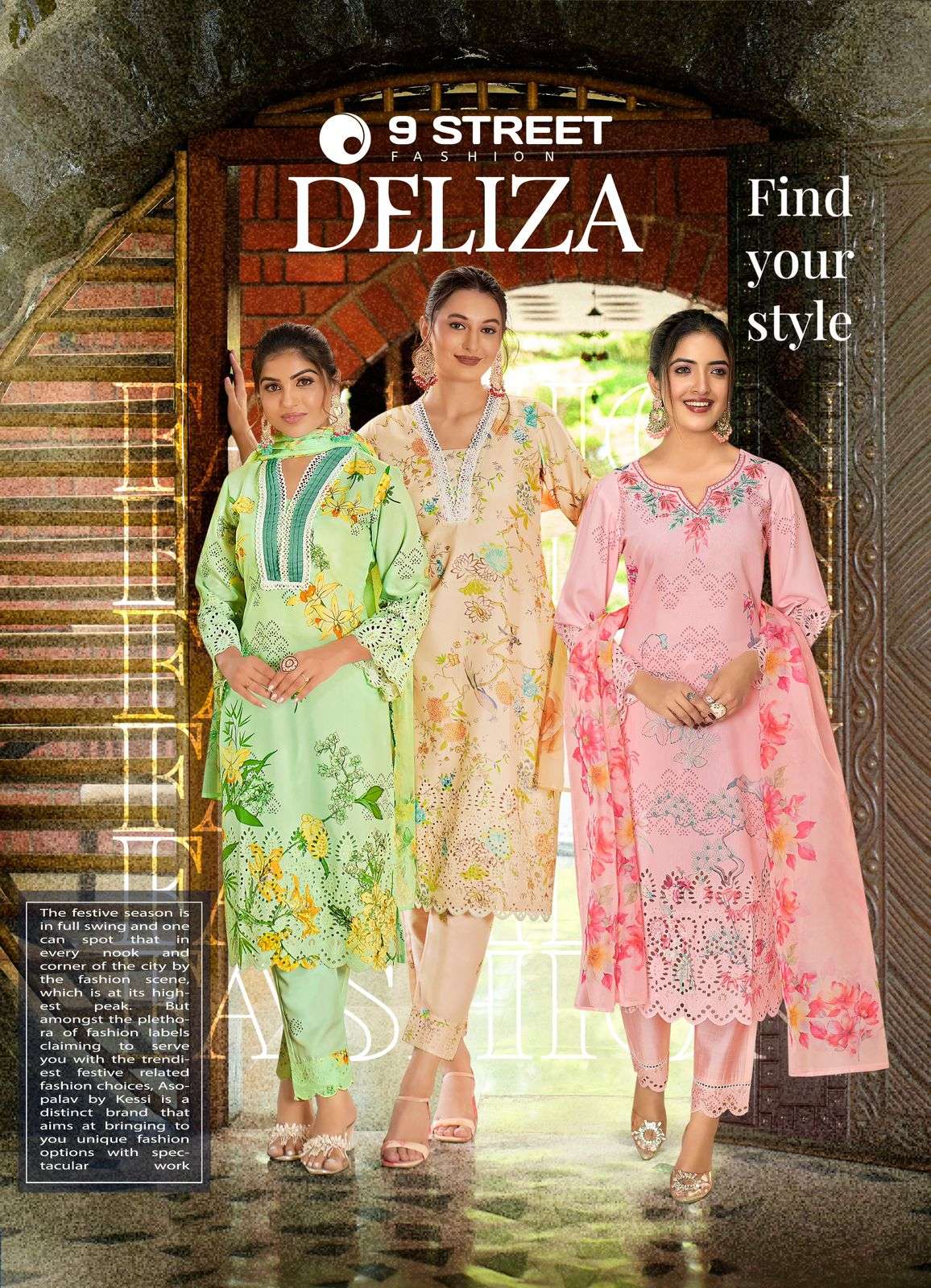 9STREET DELIZA VISCOS KURTI LATEST WHOLESALE COLLECTION 