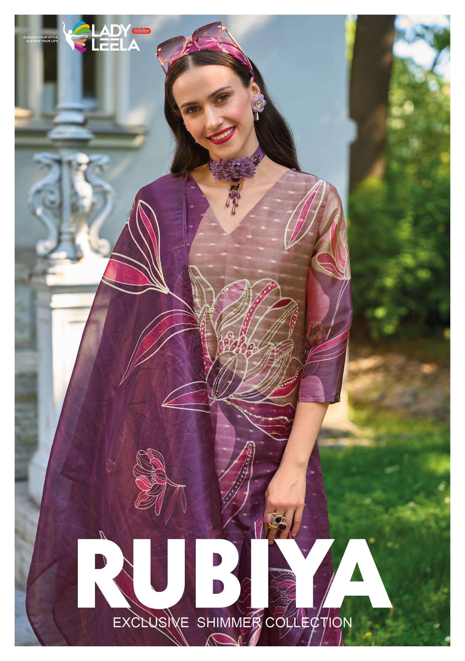 LADY LEELA RUBIYA PRINTED WITH HANDWORK KURTIS WHOLESALE COLLECTION 