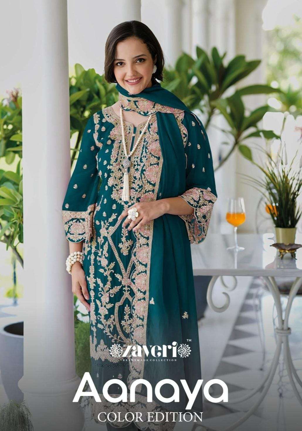 ZAVERI AANAYA ORGANZA READYMADE SUIT WHOLESALE COLLECTION 