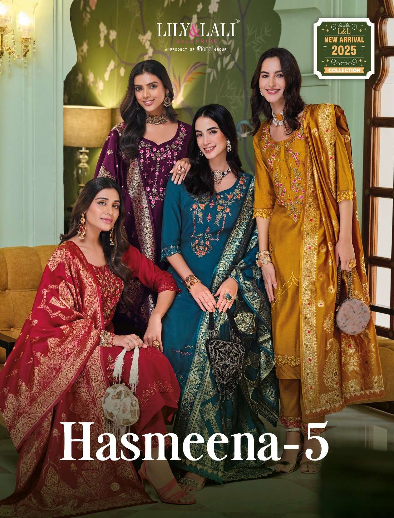 HASMEENA VOL 5 BY LILY & LALY KURTI PENT DUPATTA WHOLESALE DEALER